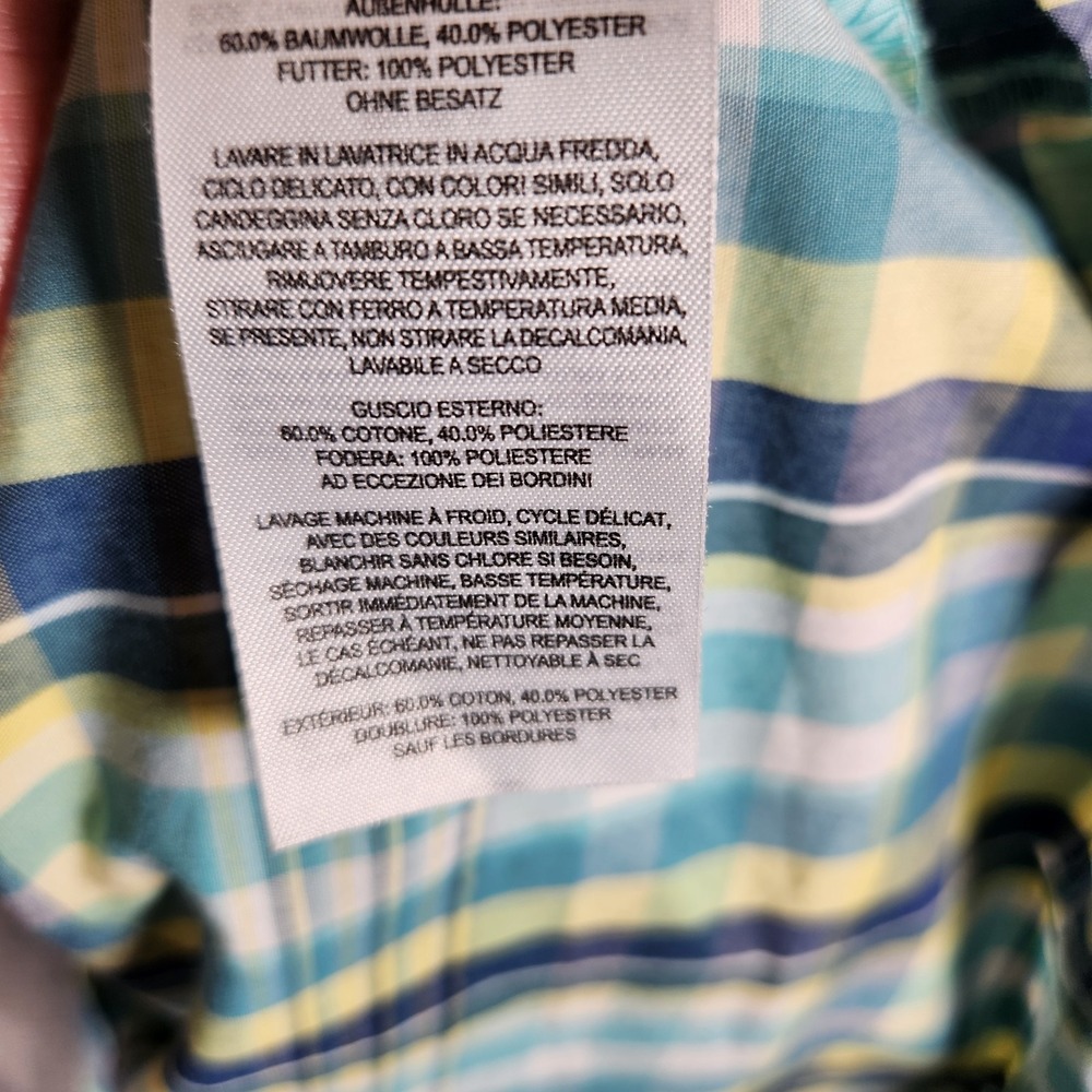 Columbia Shirt Men's Battle Ridge Short Sleeve Button‎ Front Green Yellow Plaid - Picture 9 of 15